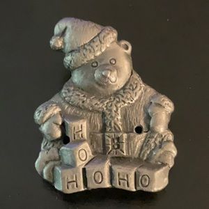 VINTAGE Torino Christmas Teddy Bear Brooch Pin